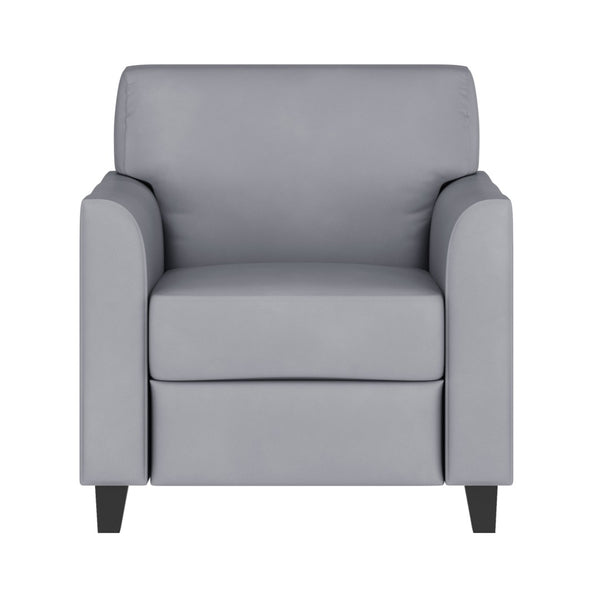 English Elm HERCULES Diplomat Series LeatherSoft Chair - Stylish Comfort for Offices, Waiting Rooms, and Homes Gray BT-827-1-GY-GG