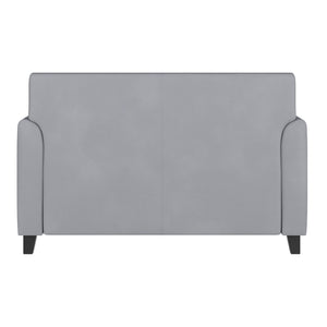 English Elm HERCULES Diplomat Series LeatherSoft Loveseat – Stylish Comfort for Modern Offices and Homes Gray BT-827-2-GY-GG