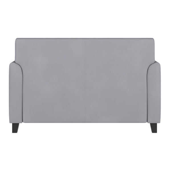 English Elm HERCULES Diplomat Series LeatherSoft Loveseat – Stylish Comfort for Modern Offices and Homes Gray BT-827-2-GY-GG