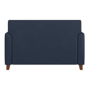 English Elm HERCULES Diplomat Series Navy LeatherSoft Loveseat - Modern Comfort for Offices & Lobbies, 52"W BT-827-2-NVY-GG