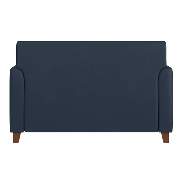 English Elm HERCULES Diplomat Series Navy LeatherSoft Loveseat - Modern Comfort for Offices & Lobbies, 52"W BT-827-2-NVY-GG