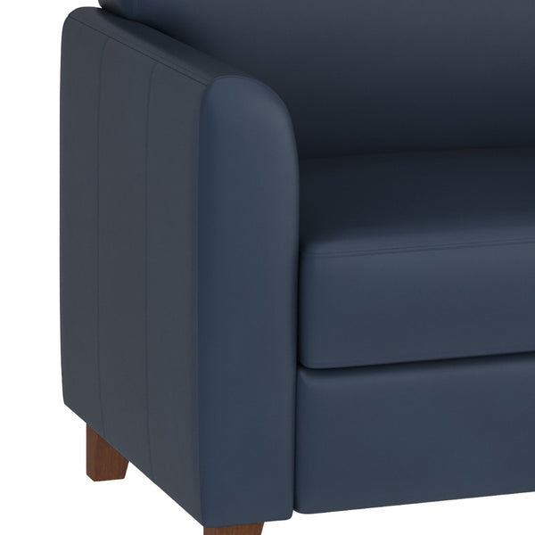 English Elm HERCULES Diplomat Series Navy LeatherSoft Loveseat - Modern Comfort for Offices & Lobbies, 52"W BT-827-2-NVY-GG