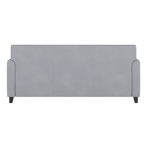 English Elm HERCULES Diplomat Series Modern LeatherSoft Sofa for Stylish Reception Areas and Executive Offices Gray BT-827-3-GY-GG