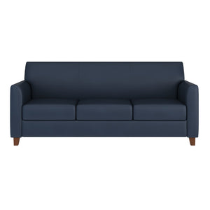 English Elm HERCULES Diplomat Navy LeatherSoft Sofa - Stylish Comfort for Offices & Modern Home Spaces BT-827-3-NVY-GG
