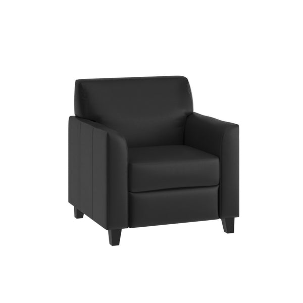 English Elm HERCULES Diplomat Series Reception Set – Contemporary LeatherSoft Seating for Modern Offices & Lobbies Black BT-827-SET-BK-GG