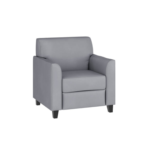 English Elm HERCULES Diplomat Series Reception Set – Contemporary LeatherSoft Seating for Modern Offices & Lobbies Gray BT-827-SET-GY-GG