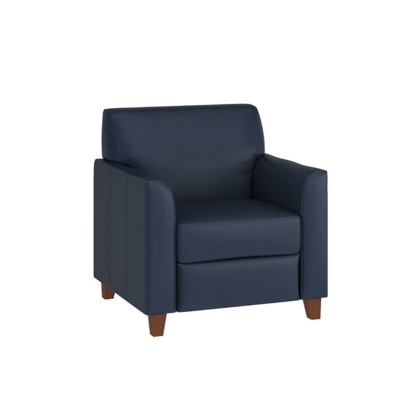 English Elm HERCULES Diplomat Series Navy LeatherSoft Reception Set - Stylish Comfort for Offices & Lobbies BT-827-SET-NVY-GG
