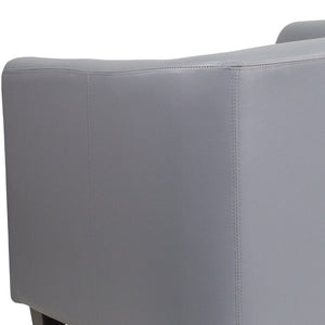 English Elm Katie LeatherSoft Lounge Chair - Elegant Barrel Back Design for Professional and Home Spaces Gray BT-873-GY-GG