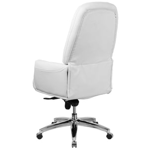 English Elm Hansel High Back Executive Swivel Chair - Elegant White LeatherSoft, Ergonomic Comfort & Style BT-90269H-WH-GG