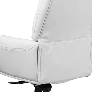 English Elm Hansel High Back Executive Swivel Chair - Elegant White LeatherSoft, Ergonomic Comfort & Style BT-90269H-WH-GG