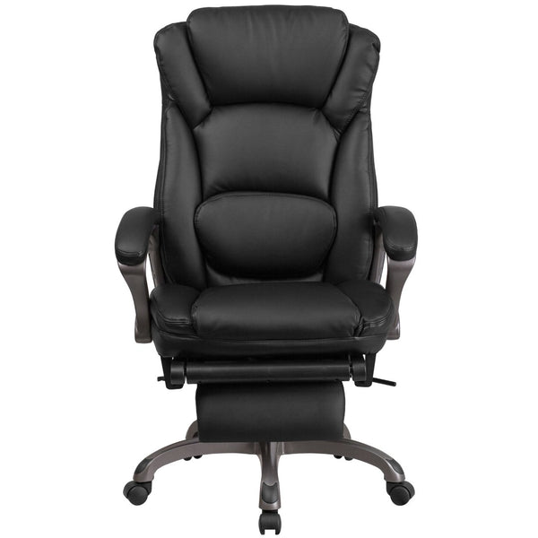 English Elm Martin High Back Ergonomic Reclining Office Chair with Lumbar Support, Footrest & Durable LeatherSoft BT-90279H-GG