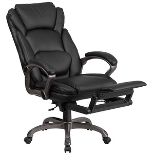 English Elm Martin High Back Ergonomic Reclining Office Chair with Lumbar Support, Footrest & Durable LeatherSoft BT-90279H-GG