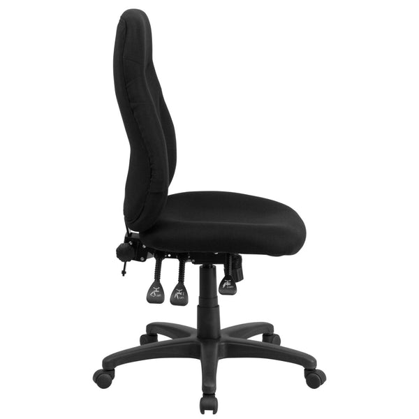 English Elm Hughes High Back Ergonomic Swivel Office Chair - Comfort, Adjustable Support & Stylish Black Design BT-90297H-GG