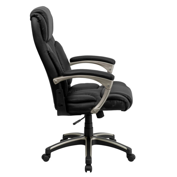 English Elm Hansel High Back Folding LeatherSoft Executive Swivel Chair - Ergonomic Comfort & Portability BT-9875H-GG