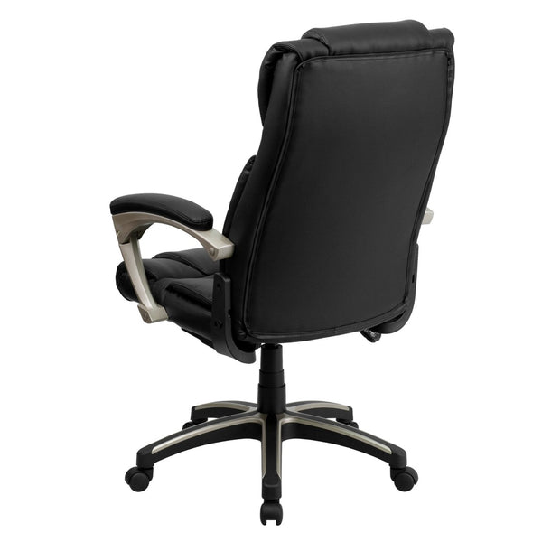English Elm Hansel High Back Folding LeatherSoft Executive Swivel Chair - Ergonomic Comfort & Portability BT-9875H-GG