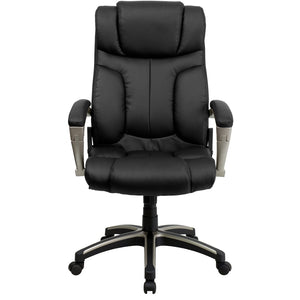 English Elm Hansel High Back Folding LeatherSoft Executive Swivel Chair - Ergonomic Comfort & Portability BT-9875H-GG