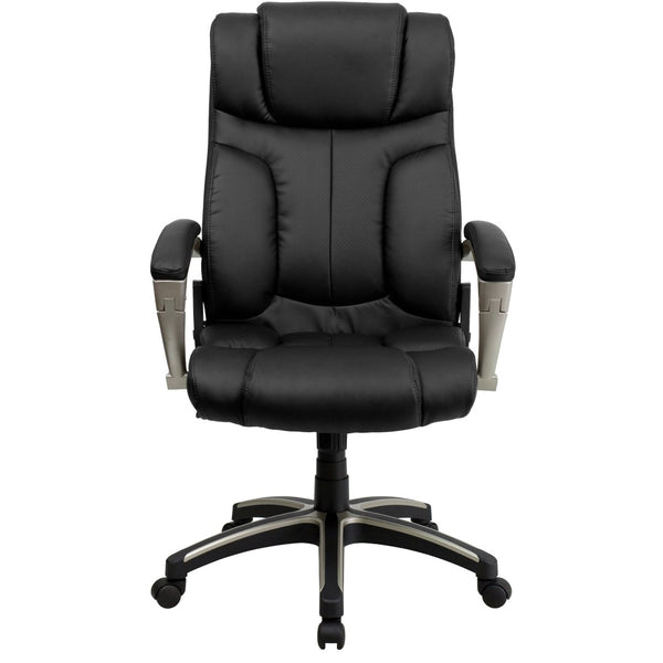 English Elm Hansel High Back Folding LeatherSoft Executive Swivel Chair - Ergonomic Comfort & Portability BT-9875H-GG