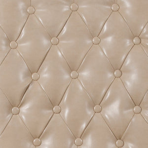 English Elm HERCULES Parsons Chair with Rolled Back, Brass Nailhead Trim & Walnut Finish for Elegant Living Spaces Beige LeatherSoft BT-P-BG-LEA-GG