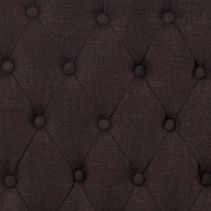 English Elm HERCULES Series Elegant Brown Fabric Parsons Chair with Brass Nail Trim and Walnut Legs for Comfort BT-P-BRN-FAB-GG