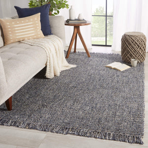 Jaipur Living Jaipur Living Caraway Handwoven Wool Boucle Rug Artisan Tasseled Global Texture Blue/ Gray 9'X12' RUG148675