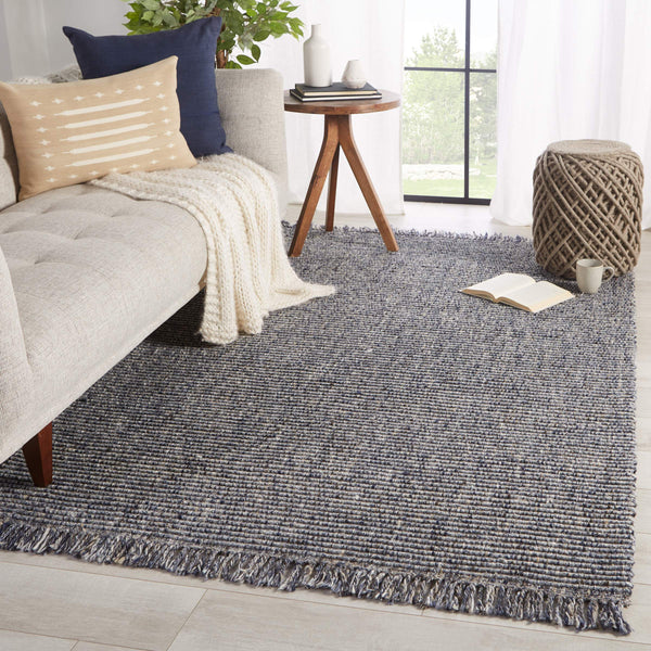Jaipur Living Jaipur Living Caraway Handwoven Wool Boucle Rug Artisan Tasseled Global Texture Blue/ Gray 9'X12' RUG148675