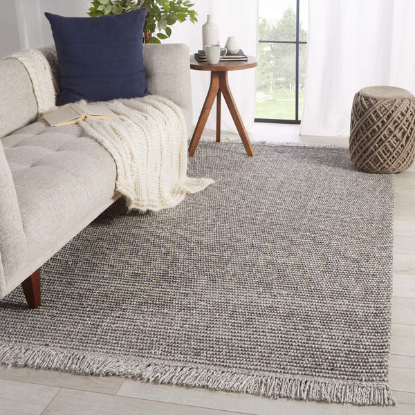Jaipur Living Jaipur Living Caraway Handwoven Wool Boucle Rug Artisan Tasseled Global Texture Gray/ Cream 8'X10' RUG148680