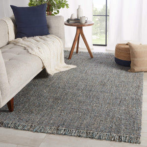 Jaipur Living Jaipur Living Caraway Handwoven Wool Boucle Rug Artisan Tasseled Global Texture Gray/ Blue 8'X10' RUG148683
