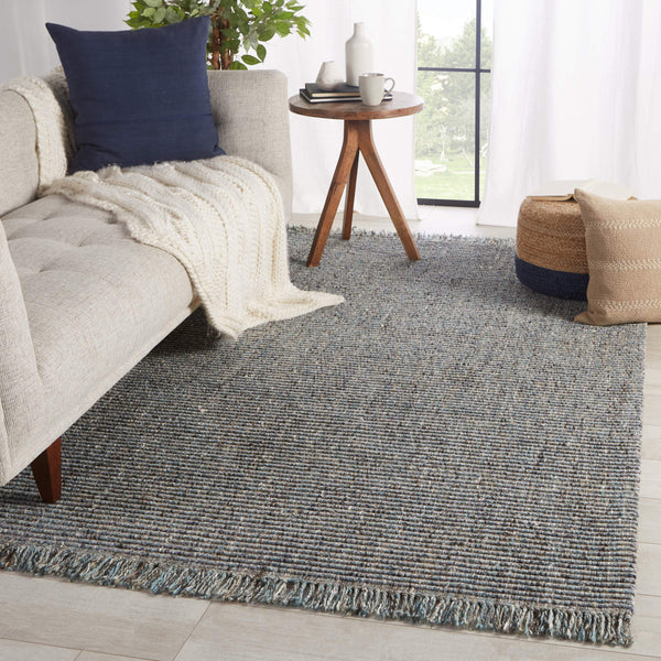 Jaipur Living Jaipur Living Caraway Handwoven Wool Boucle Rug Artisan Tasseled Global Texture Gray/ Blue 8'X10' RUG148683