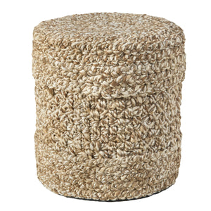 Jaipur Living Jaipur Living Woven Jute Cylinder Pouf Earthy Basket Weave Accent for Boho Rooms 16 W x 16 L x 18 H POF100485