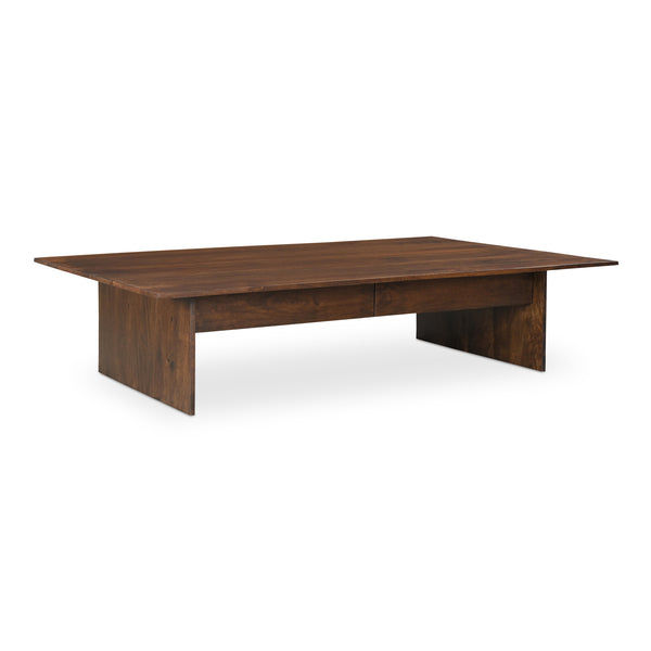 Moe's Home Everett Coffee Table – Elegant Solid Mango Wood Design With Ample Storage For Modern Living Spaces Brown Solid Mango Wood,Mango Wood Veneer Over Plywood (Back And Drawer Bottom) Bv-1024-20