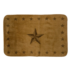 Hiend Accents Luxury Star Rug – Elevate Your Home With Western Elegance And Anti-slip Safety For Any Space Tan,Brown 100% Premium Arylic,Latex Backing Bw1001-os-lc