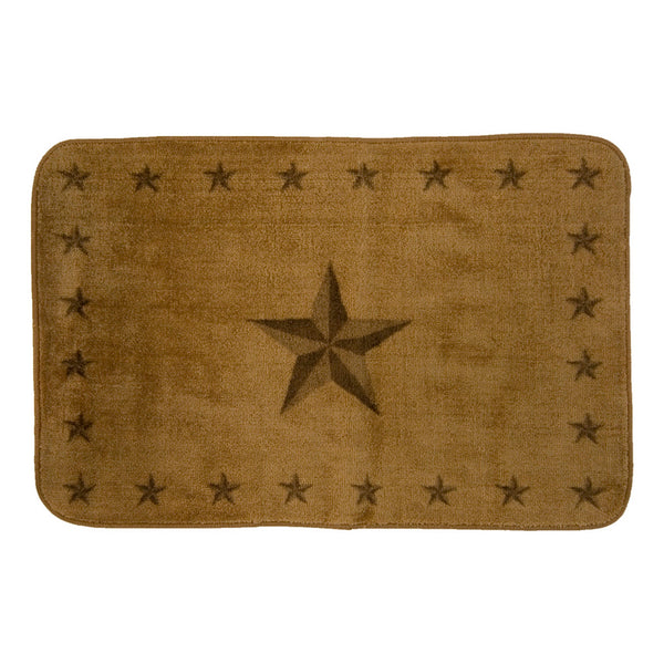 Hiend Accents Luxury Star Rug – Elevate Your Home With Western Elegance And Anti-slip Safety For Any Space Tan,Brown 100% Premium Arylic,Latex Backing Bw1001-os-lc