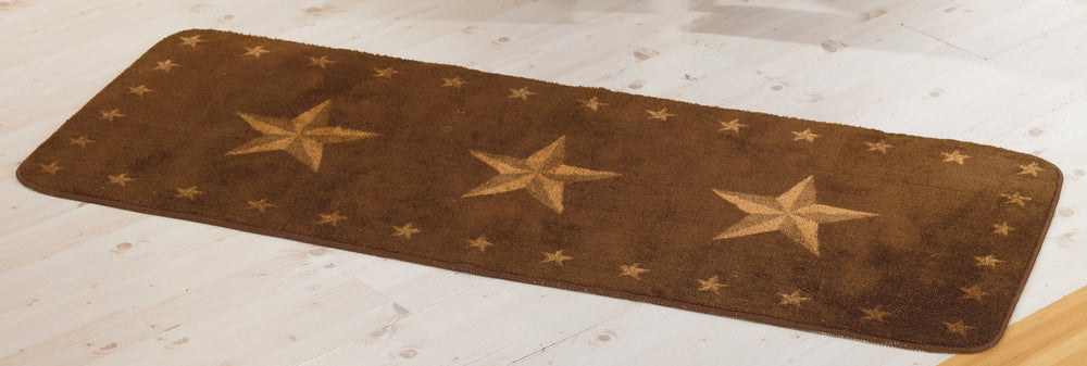 Hiend Accents 3-star Dark Chocolate Rug - Elevate Your Home With Stylish Western Charm And Anti-slip Safety Brown,Tan 100% Premium Arylic,Latex Backing Bw1002-ts-oc