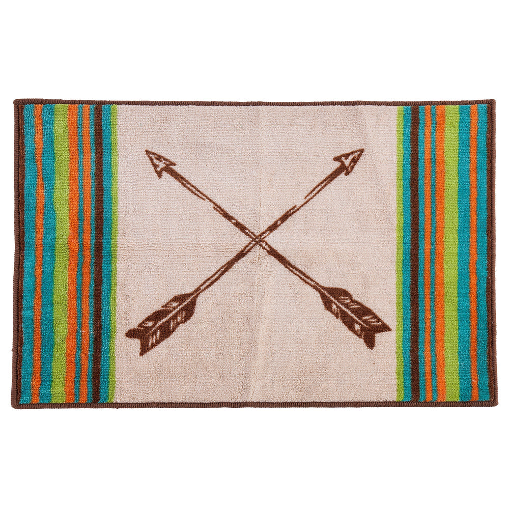 Hiend Accents Serape Arrow Design Rug - Vibrant Southwestern Accent For Kitchen Or Bathroom With Anti-slip Backing Brown,Turquoise  Bw1753