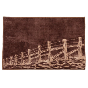 Hiend Accents Jasper Fence Rug - Rustic Charm For Western Decor, Durable Acrylic, Easy Care, Perfect For Any Space Brown,Tan  Bw1761-tt-oc