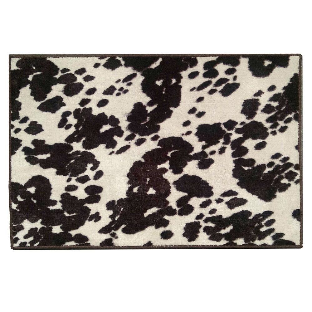 Hiend Accents Cowhide Print Rug - Elegant Home Décor Addition For Living Rooms, Bedrooms, And Entryways Cream,Brown 100% Acrylic With Anti,Slip Latex Backing Bw3067
