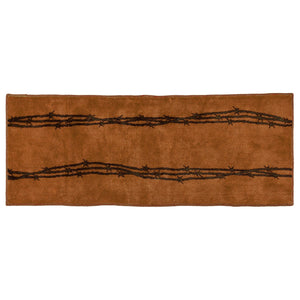 Hiend Accents Barbwire Print Rug - Rustic Charm For Kitchen Or Bath With Anti-slip Backing And Durable Design Brown 100% Acrylic With Anti,Slip Latex Backing Bw3190-ts-ch