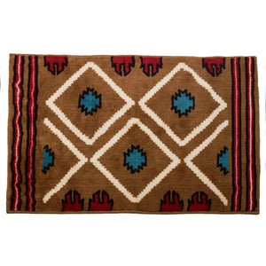 Hiend Accents Santa Fe Rug - Transform Your Space With Southwestern Charm And Rustic Elegance For Any Room Brown,White,Blue 100% Premium Arylic,Latex Backing Bw3514-tt-oc
