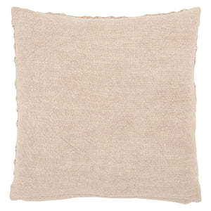Jaipur Living Vibe by Jaipur Living Tufted Lattice Cotton Pillow Cover for Coastal Neutral Decor Gray PLC102394