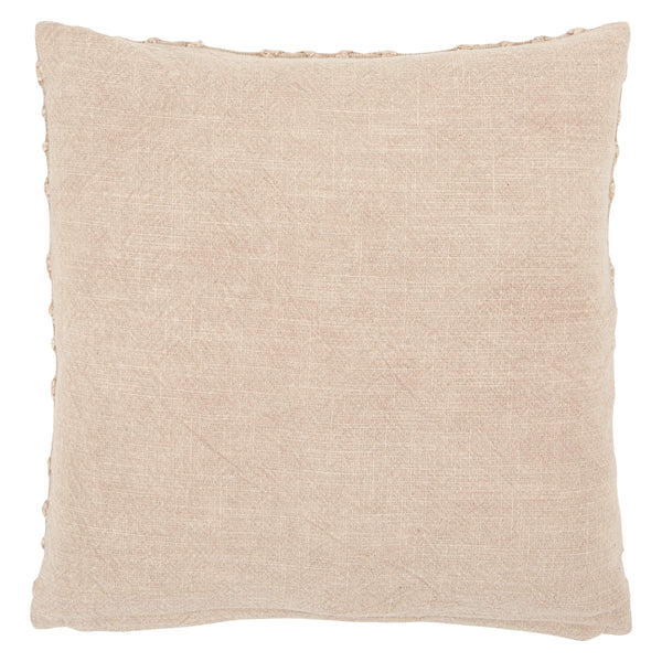 Jaipur Living Vibe by Jaipur Living Tufted Lattice Cotton Pillow Cover for Coastal Neutral Decor Gray PLC102394