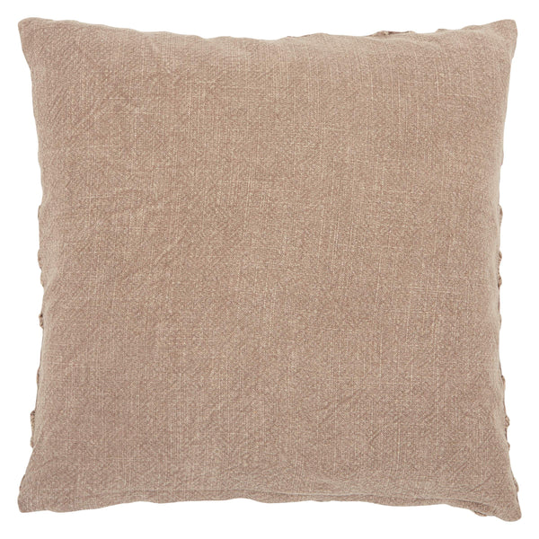 Jaipur Living Vibe by Jaipur Living Espanola Tufted Trellis Cotton Throw Pillow for Coastal Rooms Taupe Down PLW103646