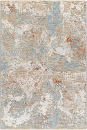 Brunswick BWK-2335 6'7" x 9'6" Machine Woven Rug BWK2335-6796  Taupe, Gray, Cream, Blue, Light Slate, Seafoam Surya