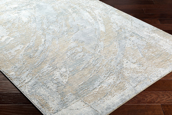 Brunswick BWK-2336 9' x 12'2" Machine Woven Rug BWK2336-9122  Cream, Taupe, Tan, Light Slate, Blue, Gray Surya