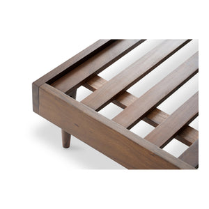 Moe's Home Pablo Bed - Exquisite Solid Sheesham Wood With Handcrafted Carved Headboard For Timeless Elegance Brown Solid Sheesham,Carved Sheesham Wood Headboard On Mdf Bz-1132-03-0