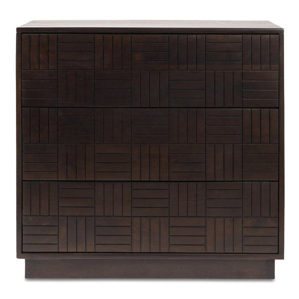 Moe's Home Denman 3 Drawer Nightstand - Timeless Mango Wood Design With Unique Woodgrain Character And Charm Brown Solid Mango Wood,Mdf Back And Drawer Bottom Bz-1138-20