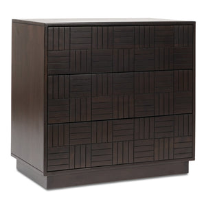 Moe's Home Denman 3 Drawer Nightstand - Timeless Mango Wood Design With Unique Woodgrain Character And Charm Brown Solid Mango Wood,Mdf Back And Drawer Bottom Bz-1138-20