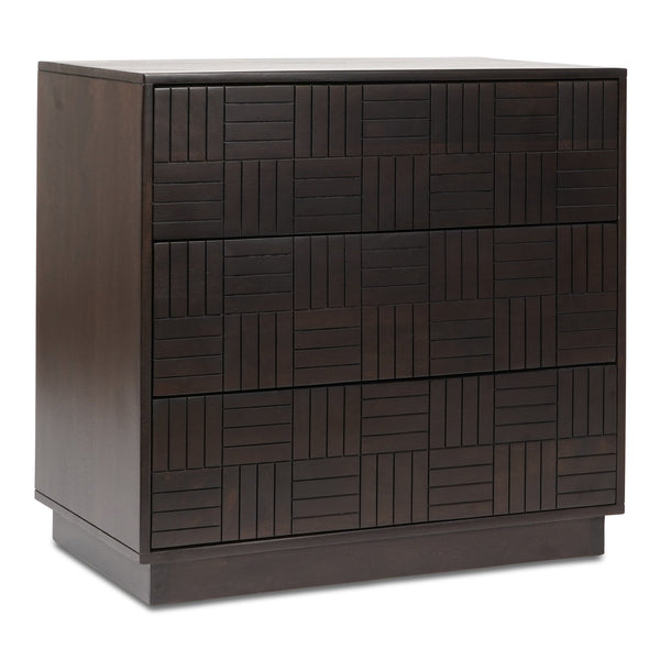 Moe's Home Denman 3 Drawer Nightstand - Timeless Mango Wood Design With Unique Woodgrain Character And Charm Brown Solid Mango Wood,Mdf Back And Drawer Bottom Bz-1138-20
