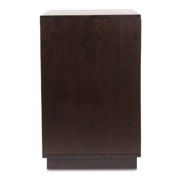Moe's Home Denman 3 Drawer Nightstand - Timeless Mango Wood Design With Unique Woodgrain Character And Charm Brown Solid Mango Wood,Mdf Back And Drawer Bottom Bz-1138-20