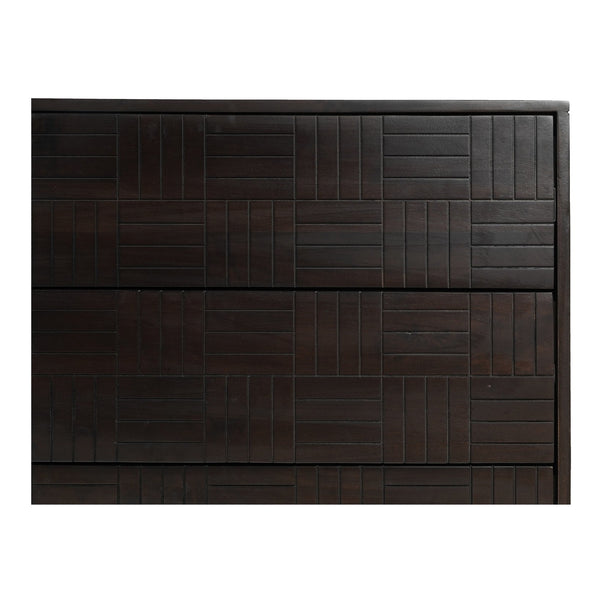Moe's Home Denman 6 Drawer Dresser - Exquisite Solid Mango Wood Craftsmanship With Unique Woodgrain Design Brown Solid Mango Wood,Mdf Back And Drawer Bottom Bz-1139-20