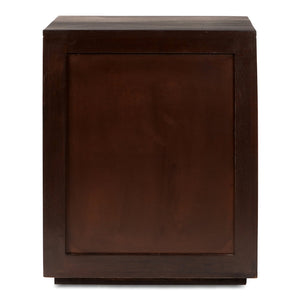 Moe's Home Denman Nightstand: Handcrafted Solid Mango Wood With Unique Parquet Design And Felt-lined Drawers Brown Solid Mango Wood,Mdf Back And Drawer Bottom Bz-1140-20